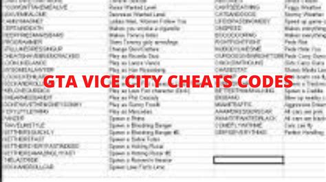 gta vice city best cheat codes